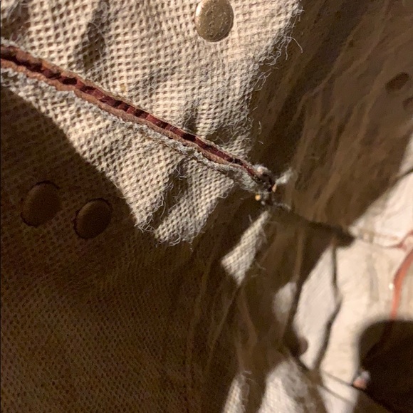 Boho Embroidered Tan Camel Leather Mini Backpack - Picture 6 of 10